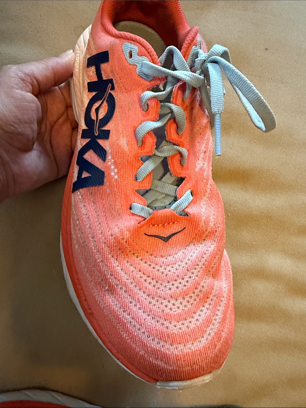 Hoka Coral and Navy Women's Road Running Shoes - Picture 6 of 7